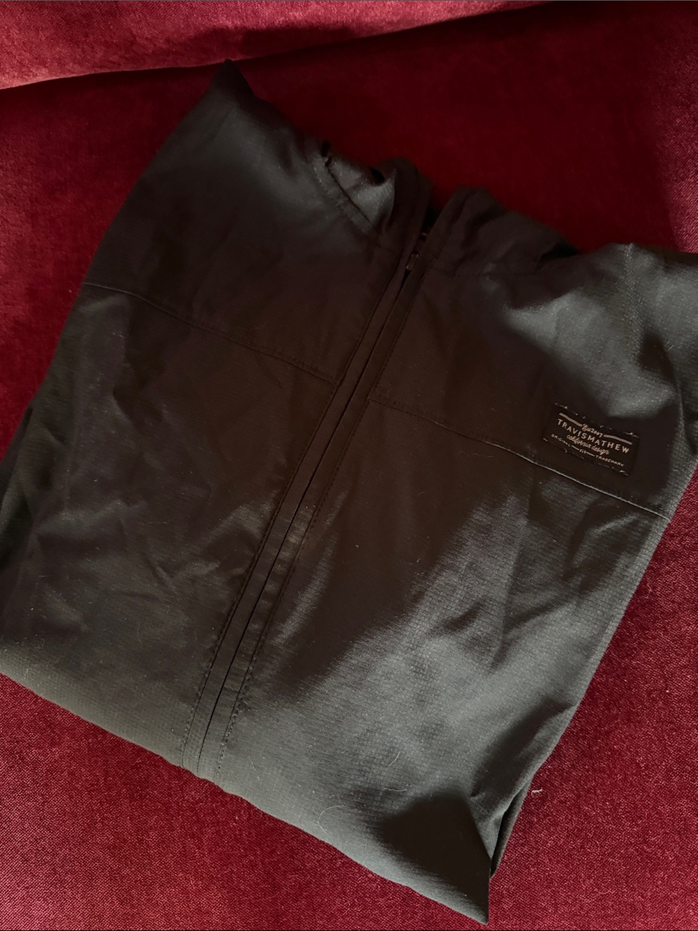 Travis Mathew Black Full-Zip Windbreaker Jacket